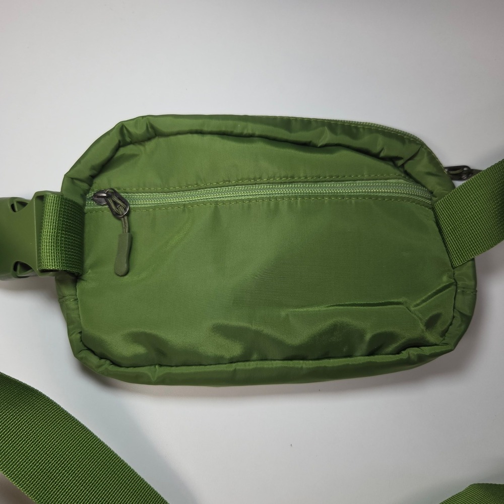 Green Nylon Belt Bag Fanny Pack Crossbody Pouch - Picture 4 of 10